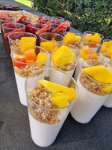Copita de yogurt Griego, Granola y frutas tropicales